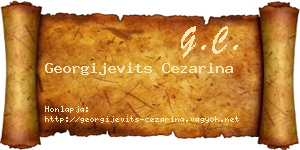 Georgijevits Cezarina névjegykártya